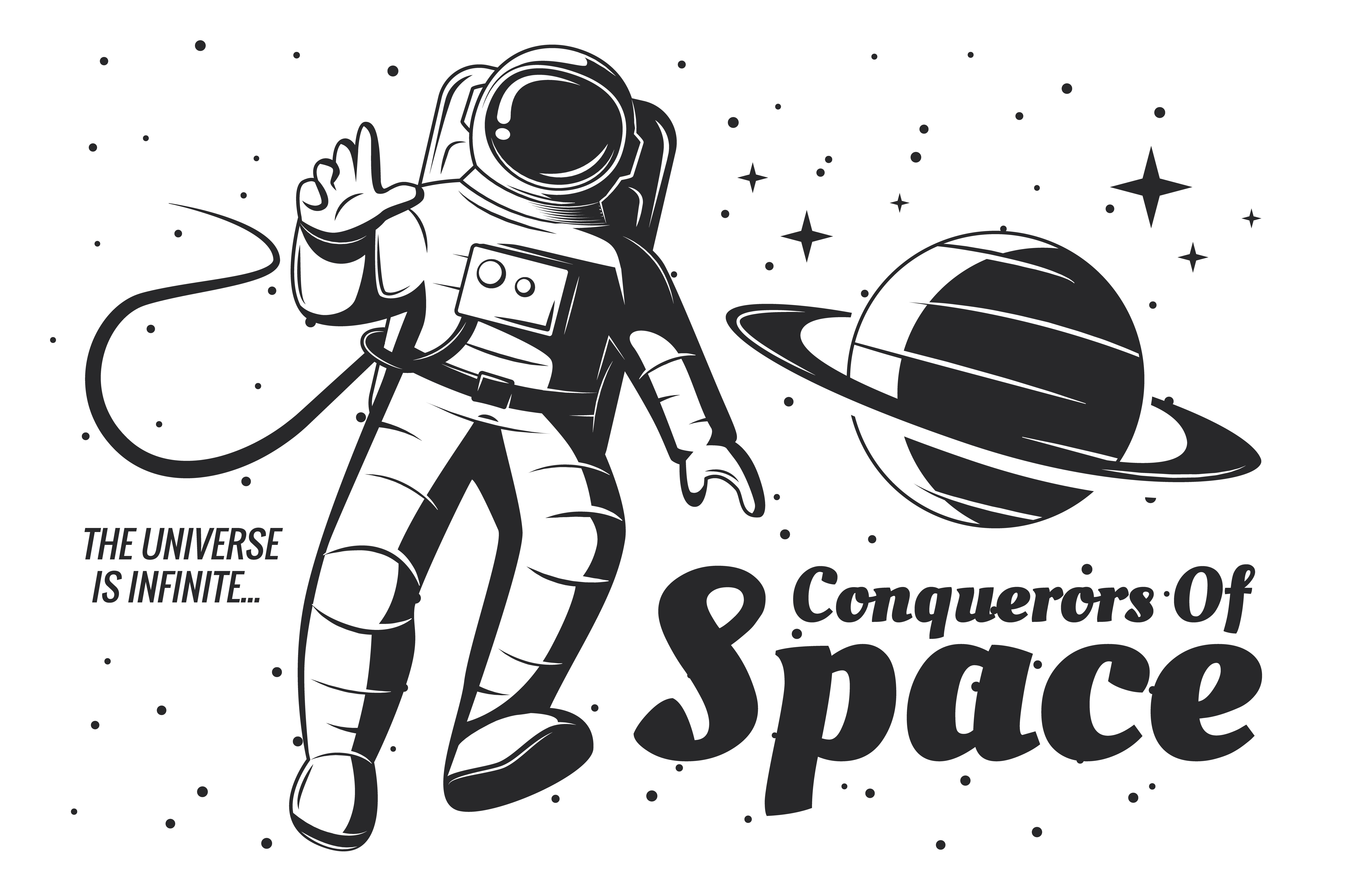 Astronaut Illustration. preview image.