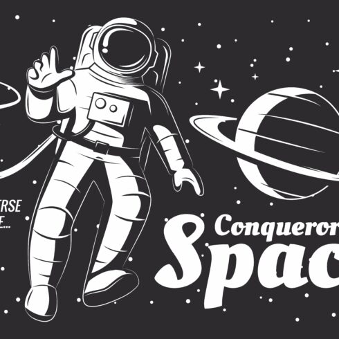 Astronaut Illustration. cover image.