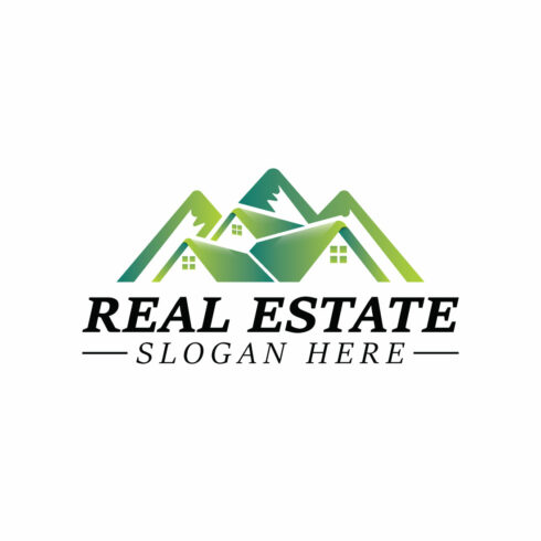 Luxury real estate logo collection with gradient vector design cover image.