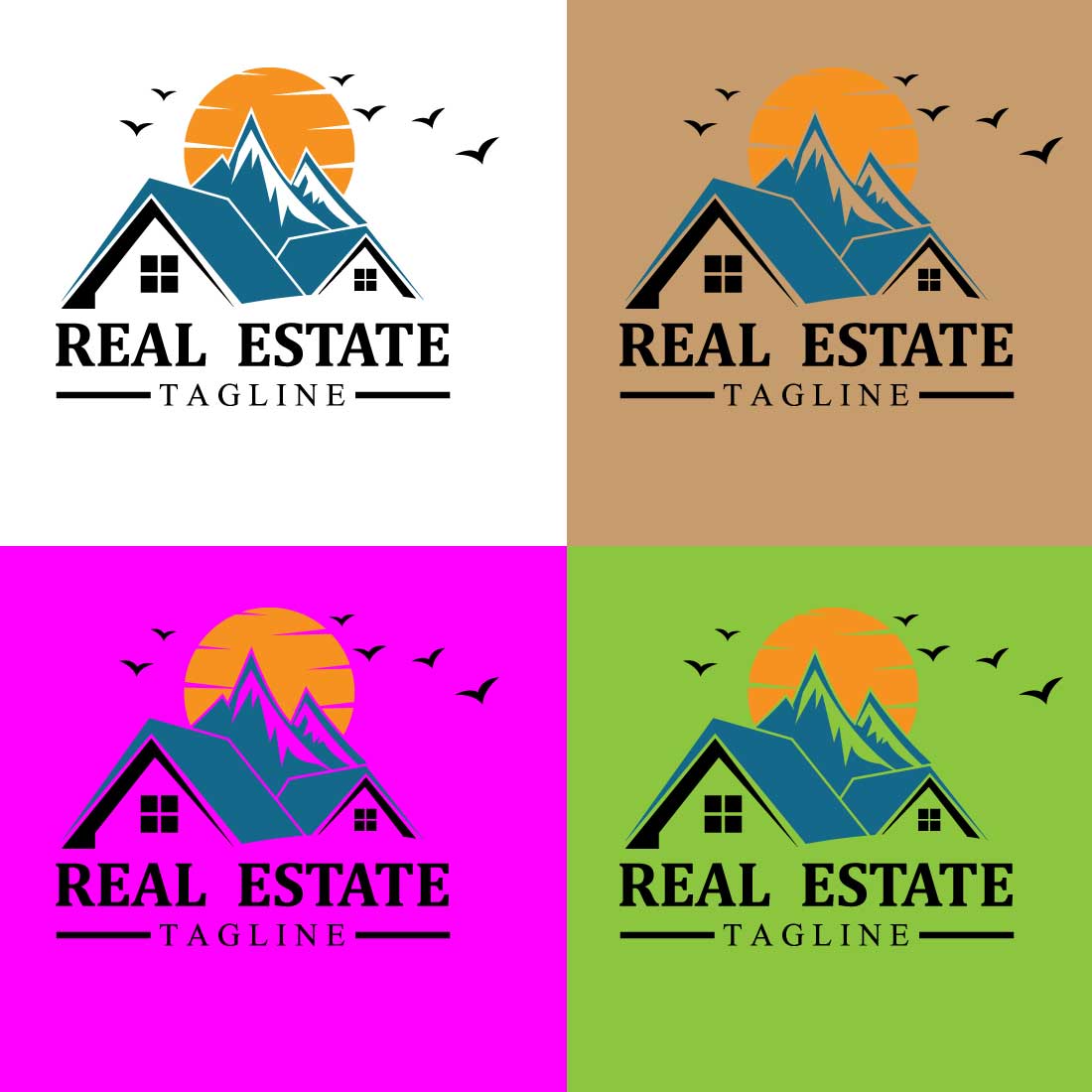 Real estate logo design cover image.