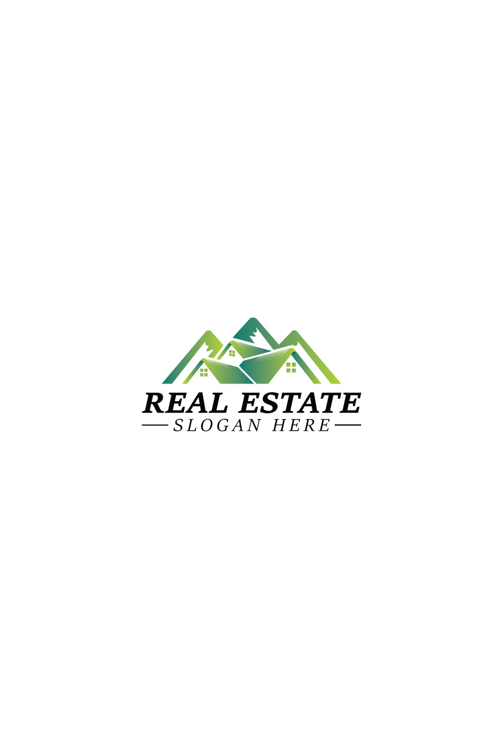 Luxury real estate logo collection with gradient vector design pinterest preview image.