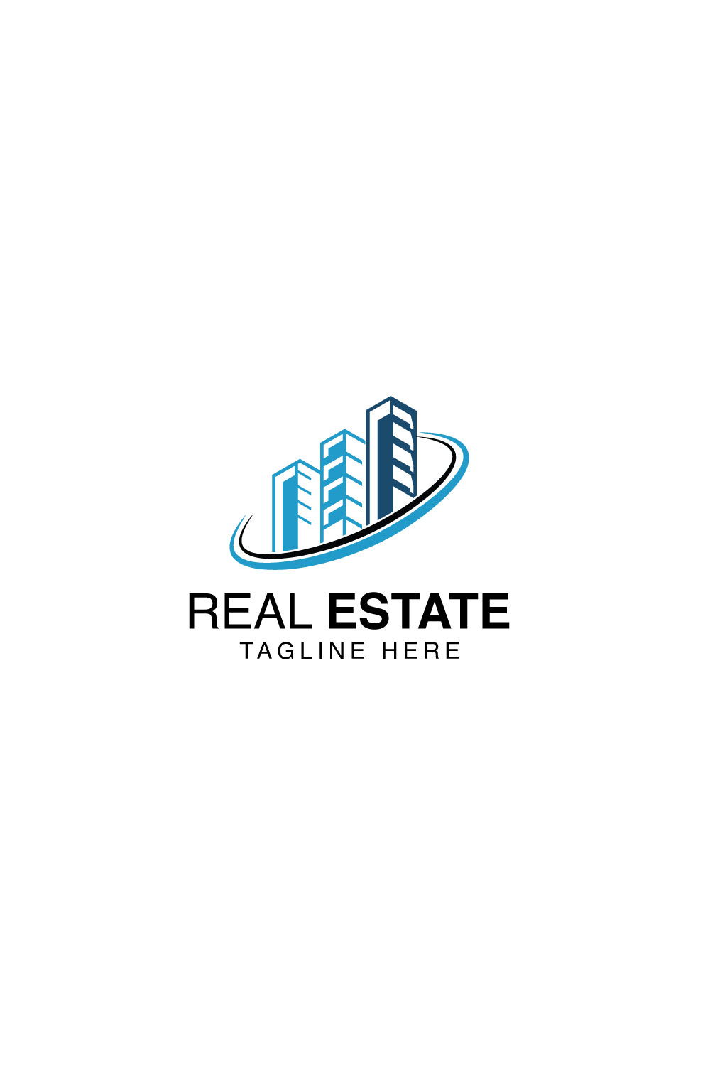 Real Estate Vector Logo Design pinterest preview image.