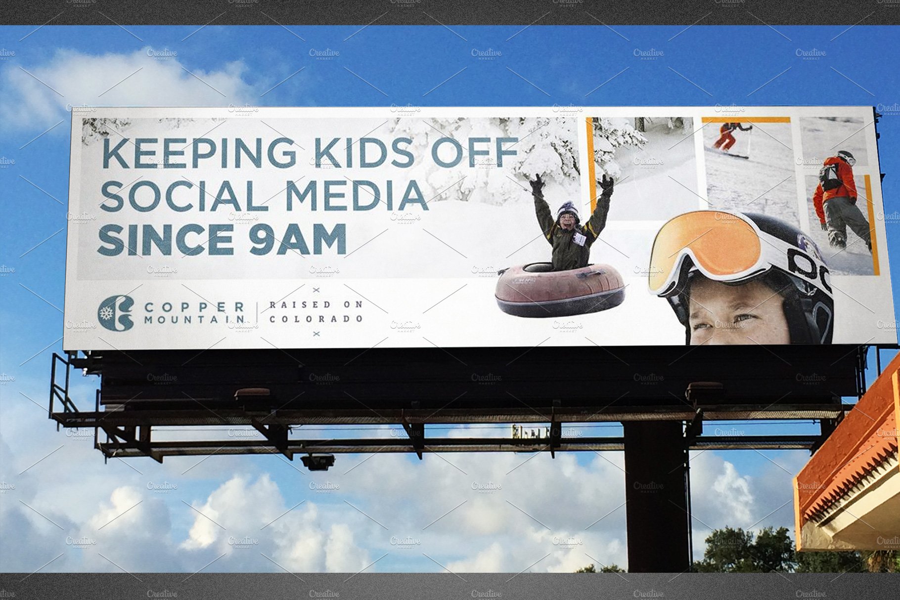 Real World Billboard Mockup Template preview image.