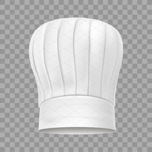 Chef hat with realistic shadow cover image.