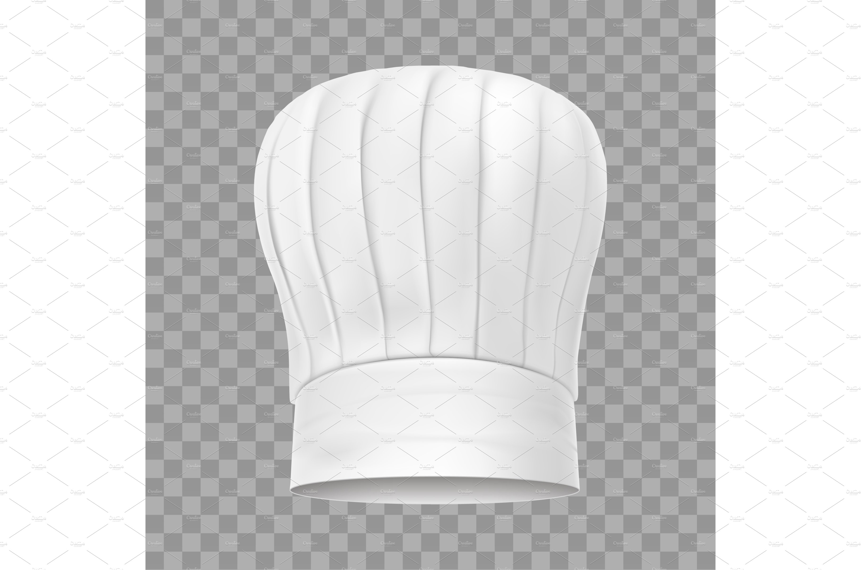 Chef hat with realistic shadow cover image.