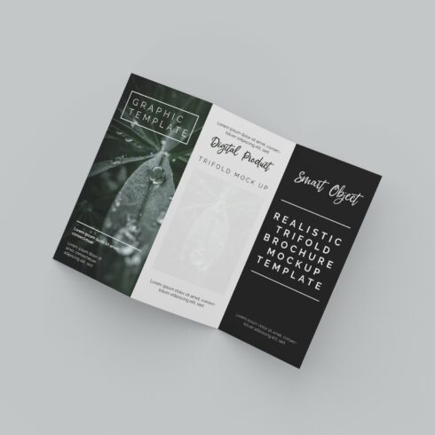 Realistic Trifold Brochure Mockup cover image.