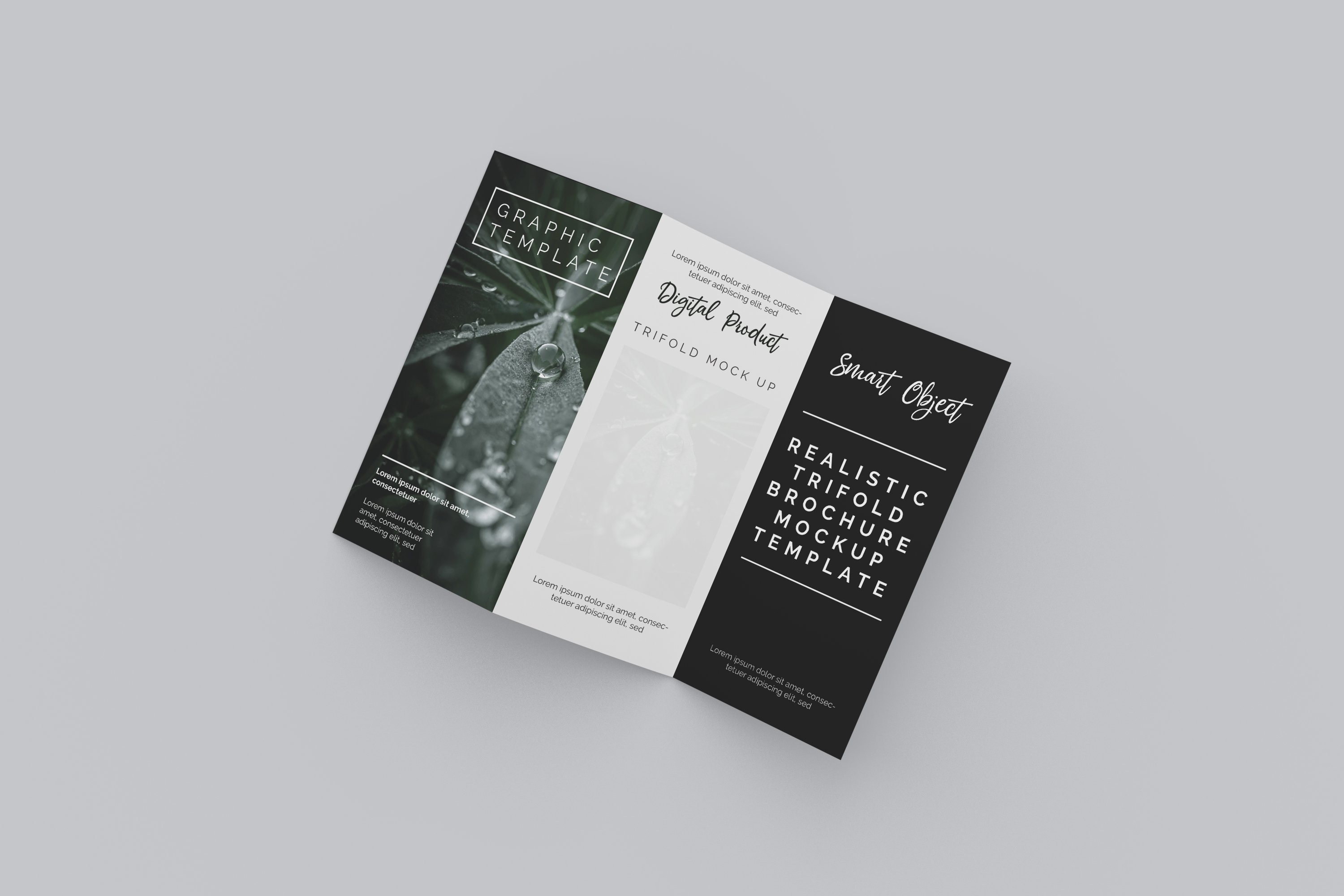 Realistic Trifold Brochure Mockup cover image.