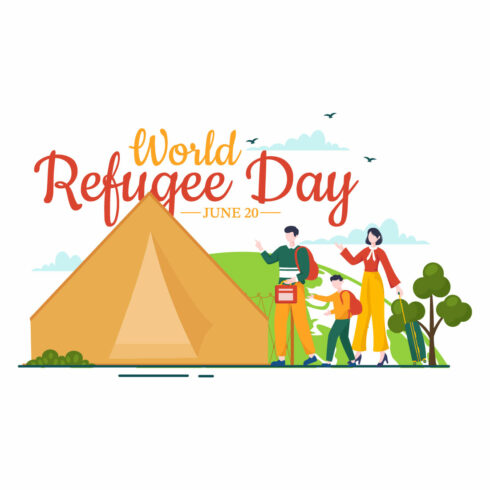 12 World Refugee Day Vector Illustration cover image.