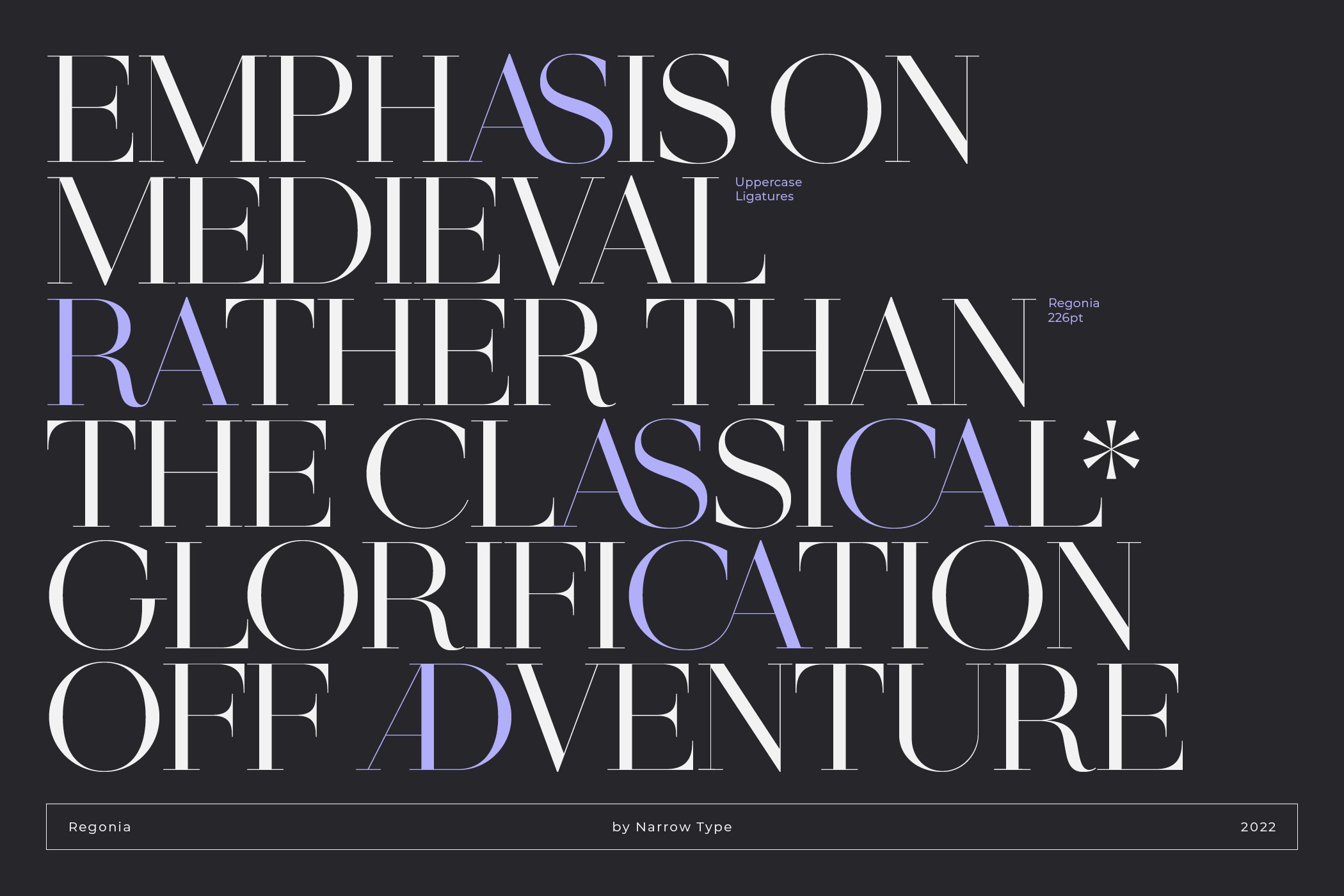 regonia display serif font modern classical11 64
