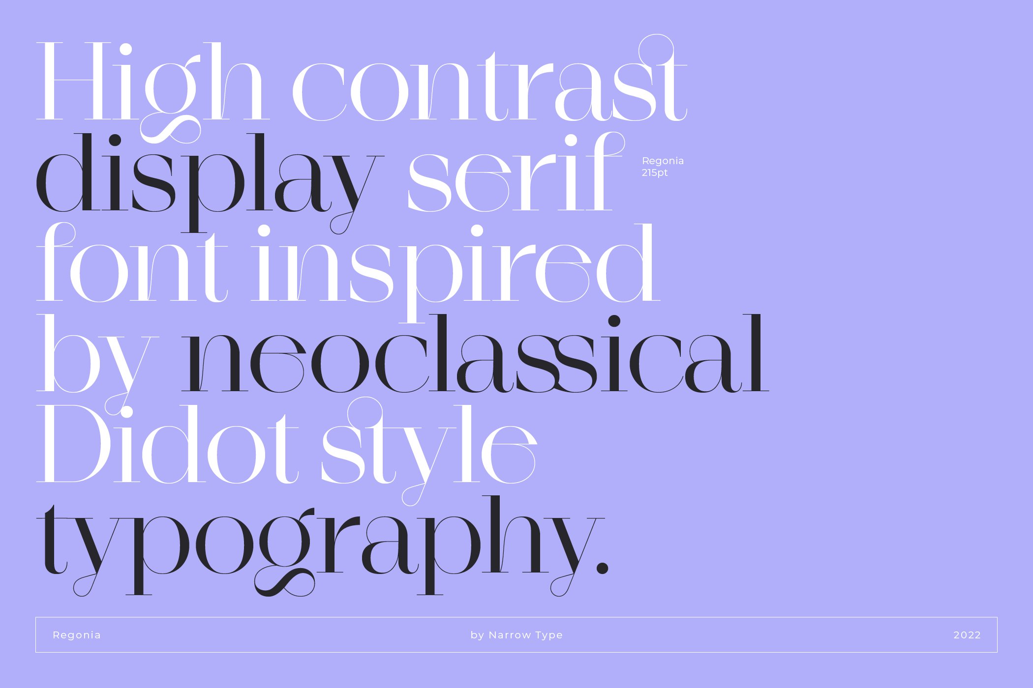 Regonia Display Serif Typeface preview image.