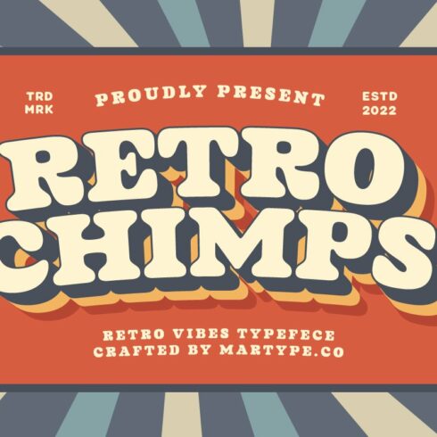 Retro Chimps Vintage Display Font cover image.