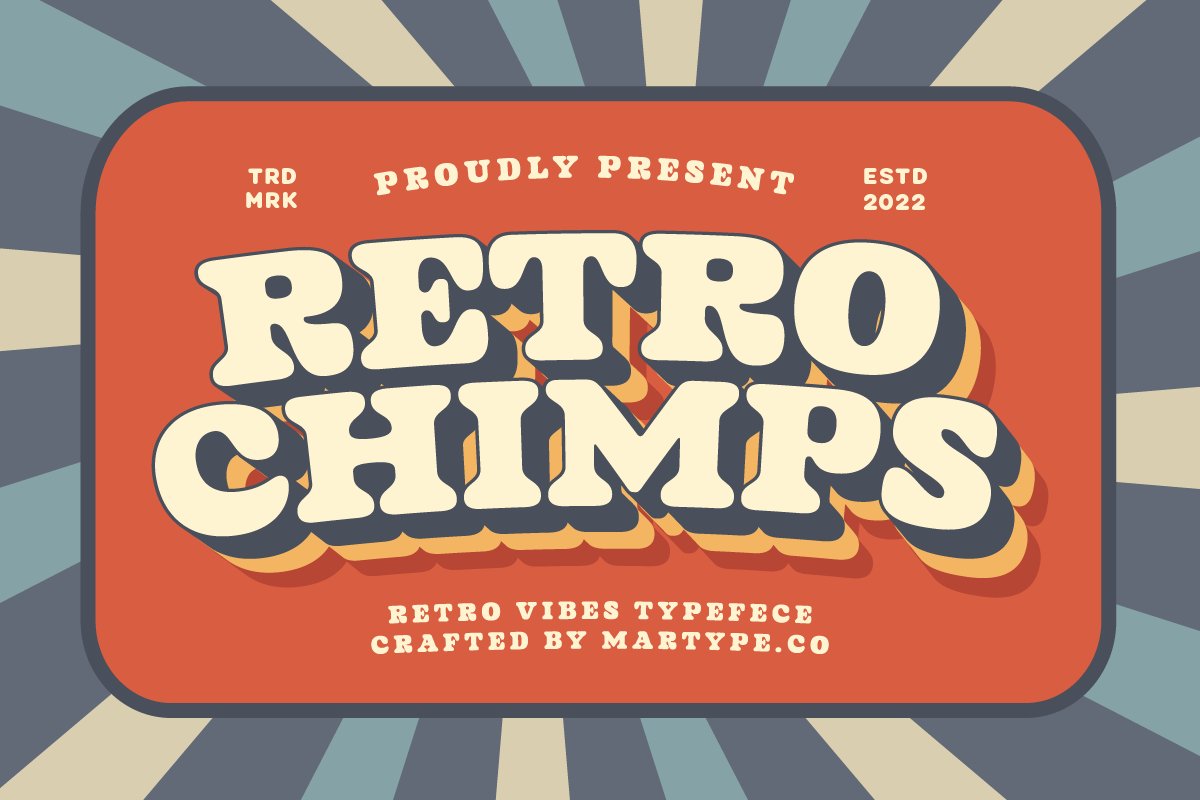 Retro Chimps Vintage Display Font cover image.