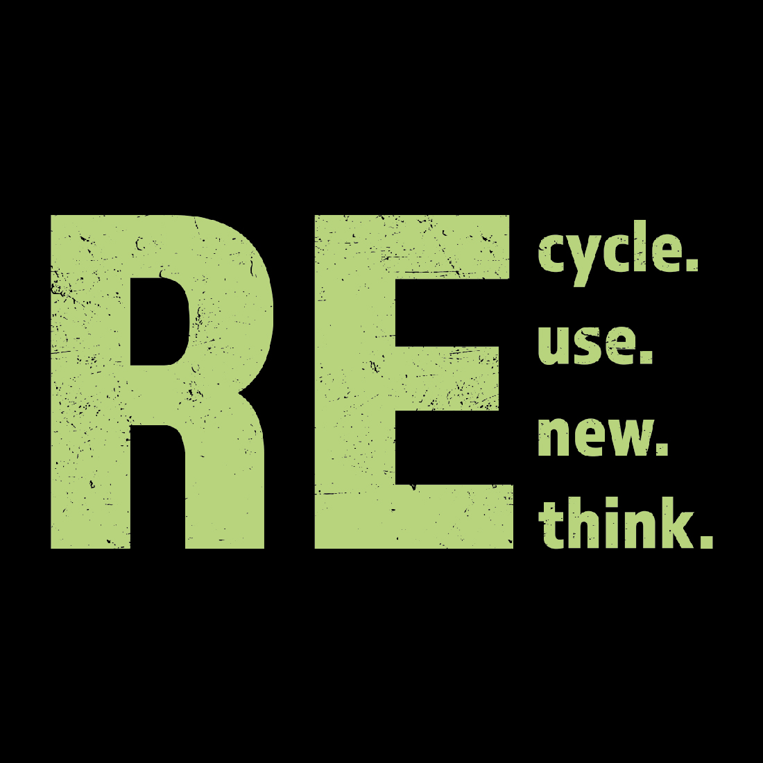 Recycle Reuse Renew Rethink Crisis Environmental Activism, Eco-friendly, Climate crisis preview image.