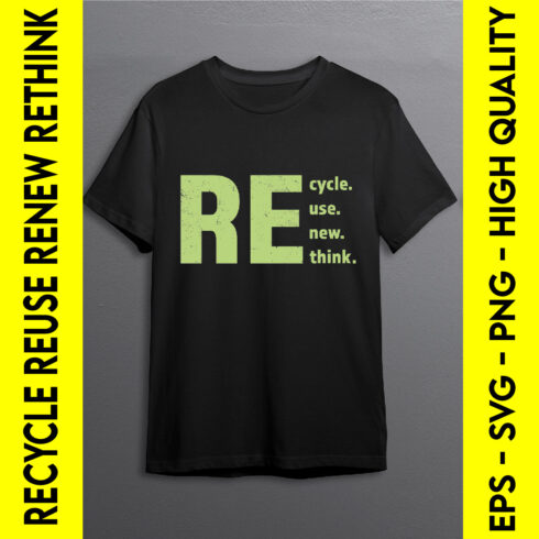 Recycle Reuse Renew Rethink Crisis Environmental Activism, Eco-friendly, Climate crisis cover image.