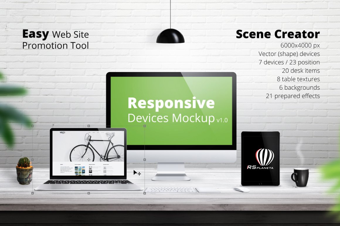 Responsive Devices Mockup cover image.
