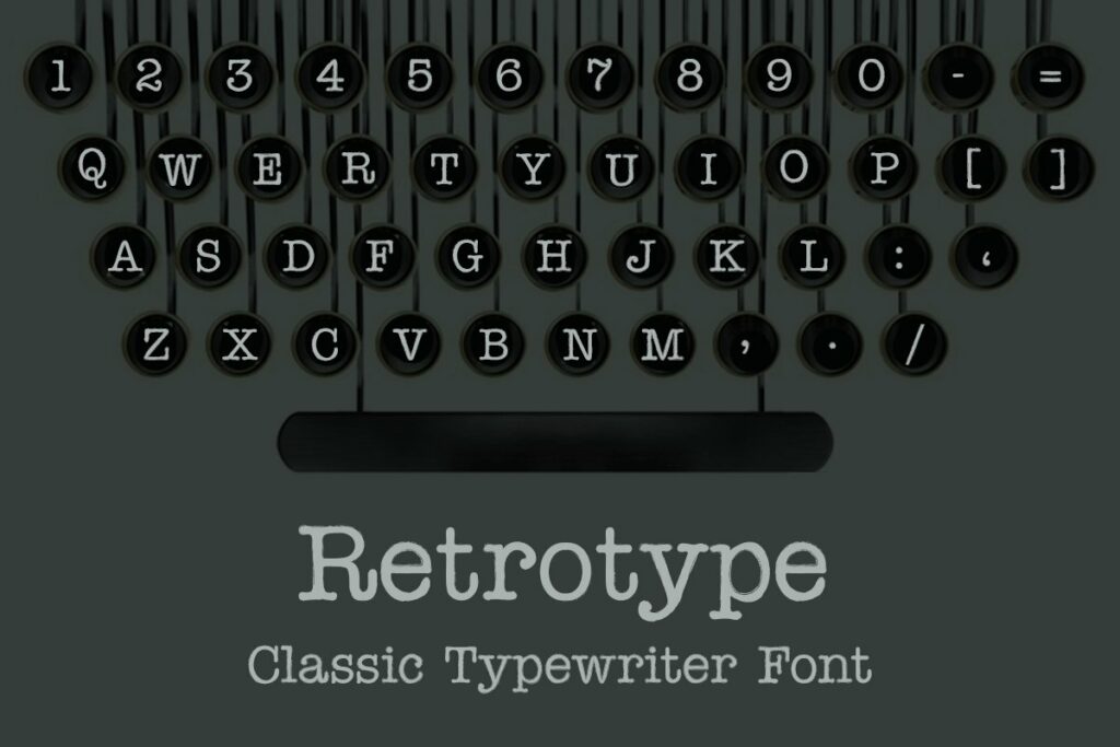 Retrotype Classic Typewriter Font MasterBundles