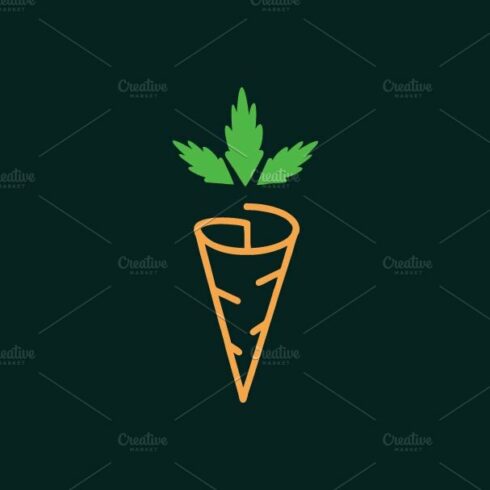 carrot line logo template cover image.