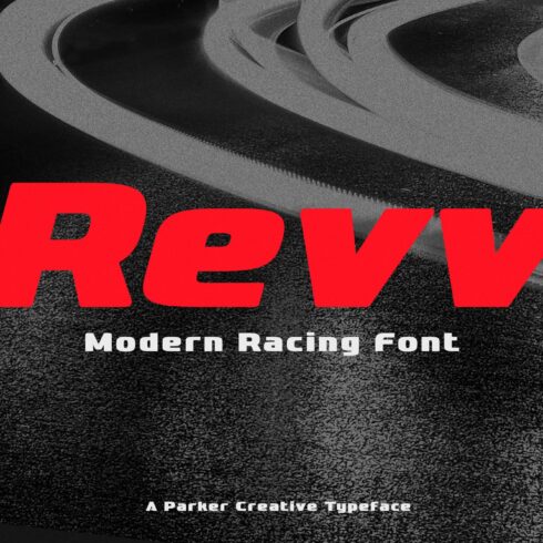 Revv Modern Racing Font cover image.