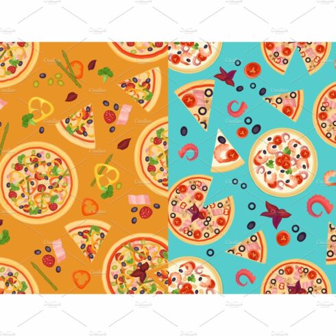 Seamless pattern Pizza Slices cover image.
