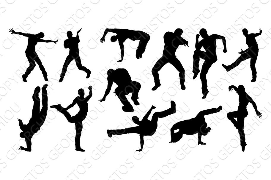 Street Dance Dancer Silhouettes cover image.