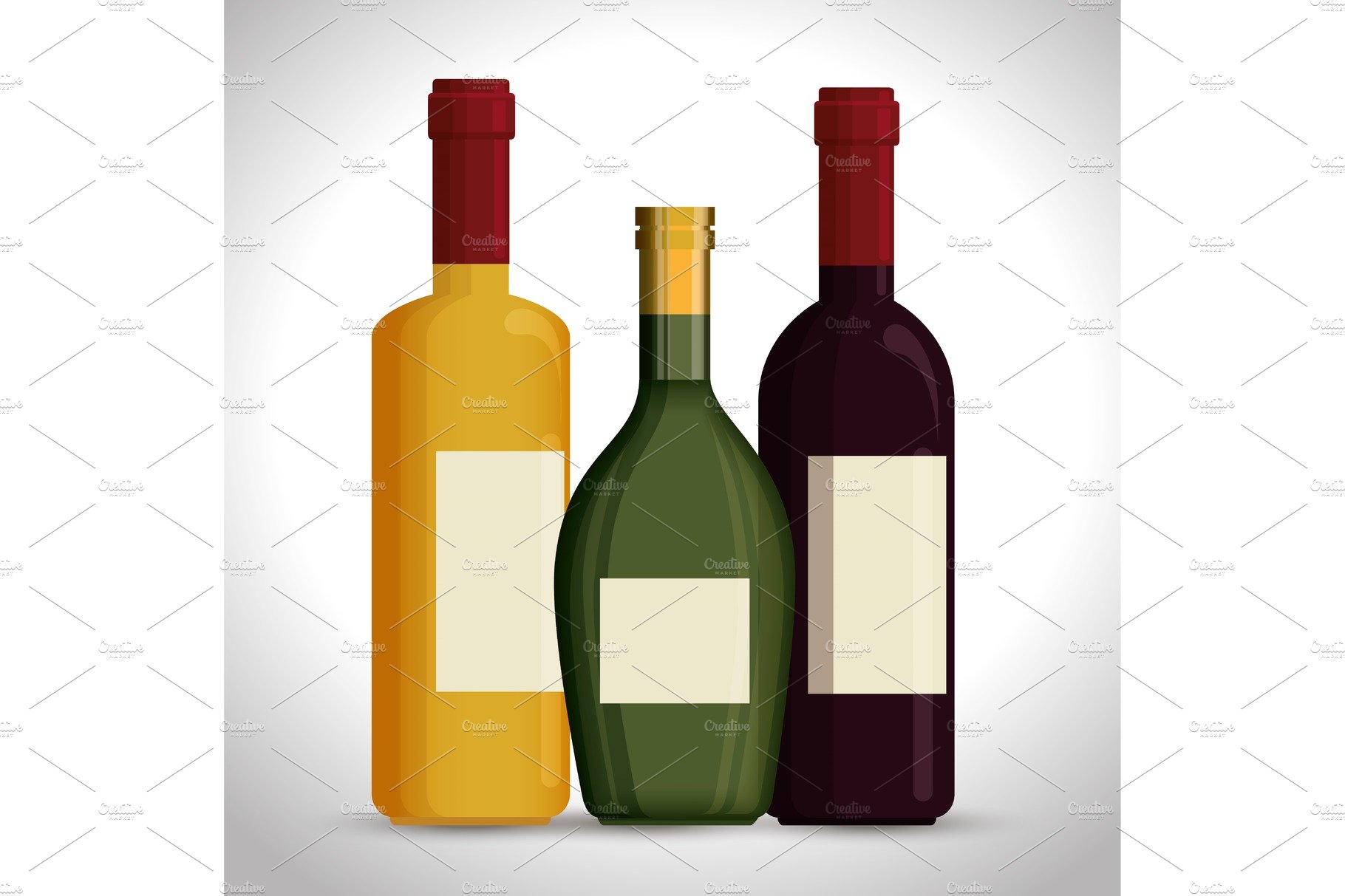 red wine bottles label cover image.