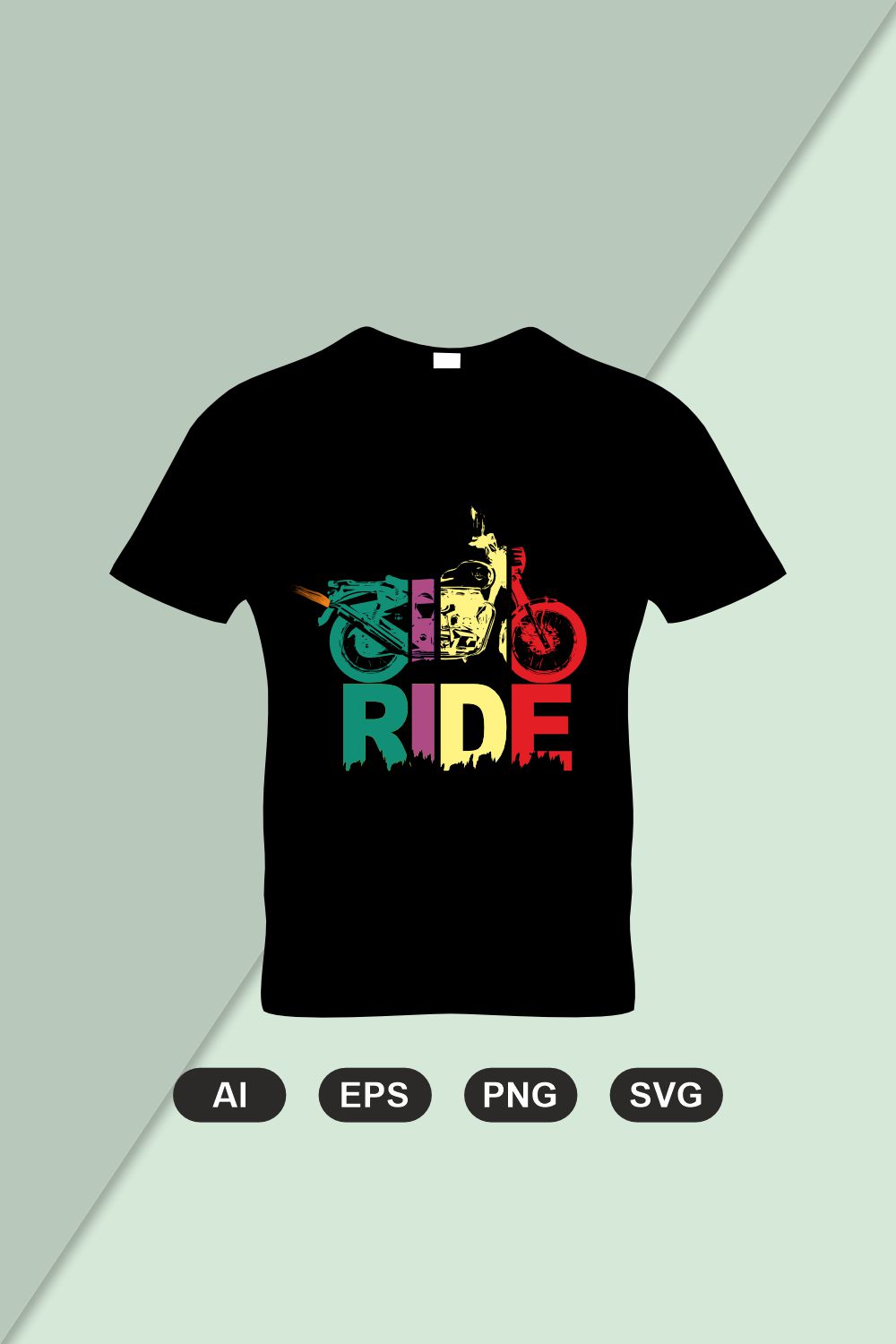 Ride motorcycle t shirt design new 2023 pinterest preview image.