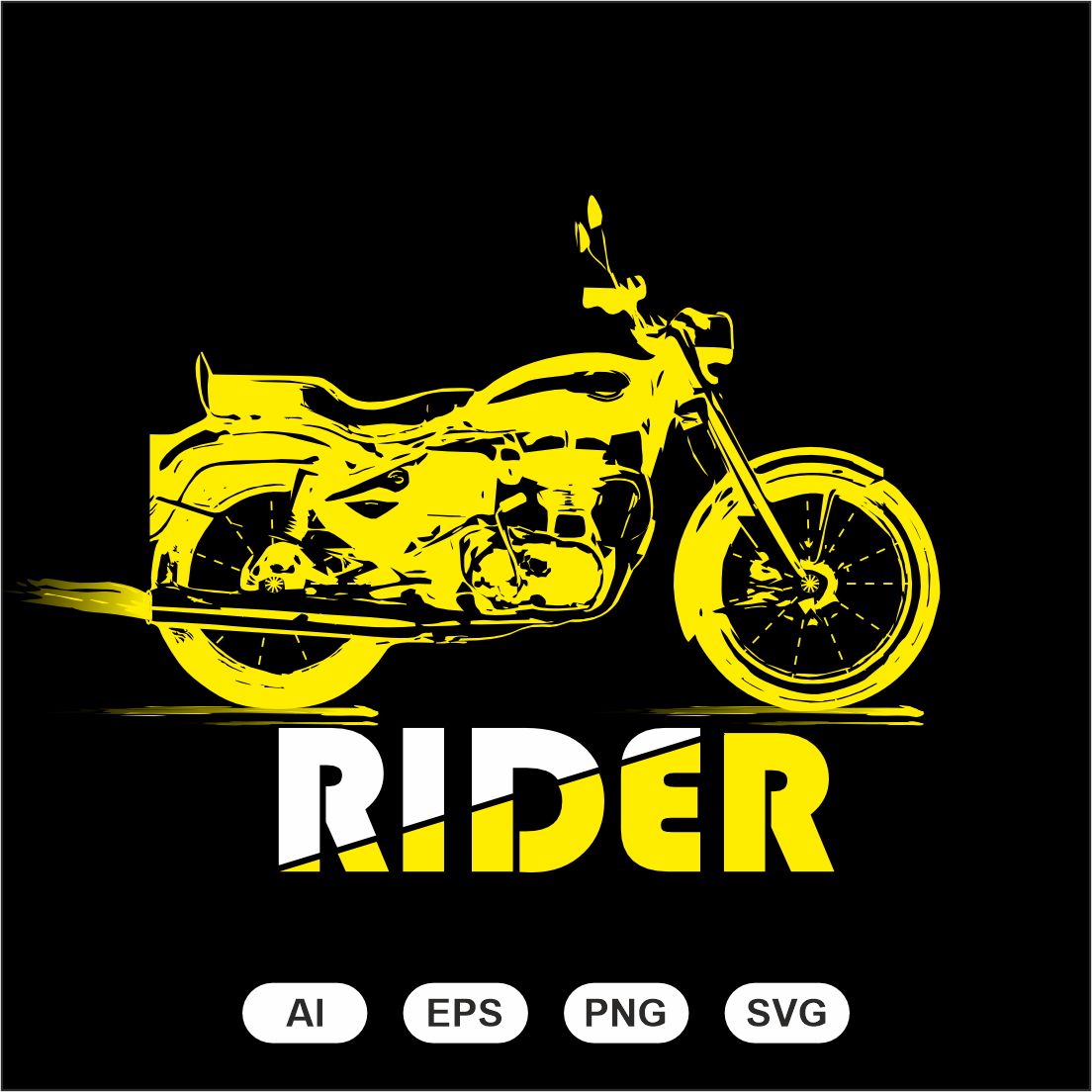 Rider t shirt design preview image.