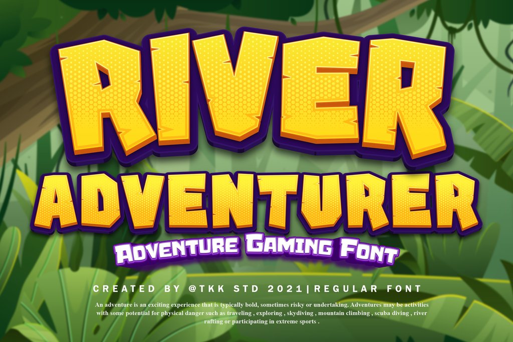 River Adventurer - Block Font cover image.