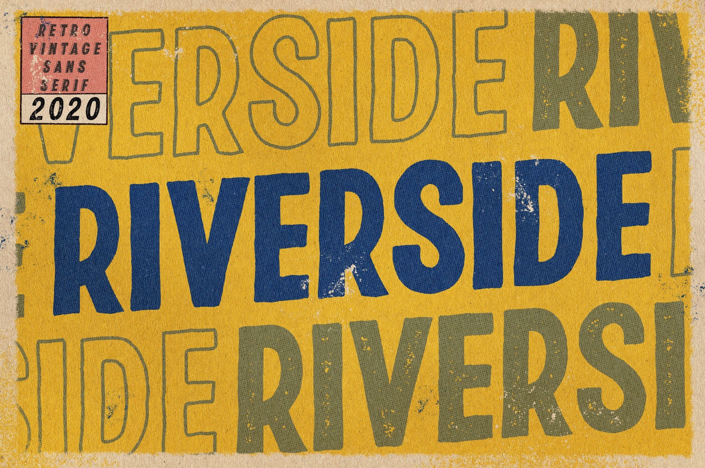 RIVERSIDE | Retro Sans Serif cover image.