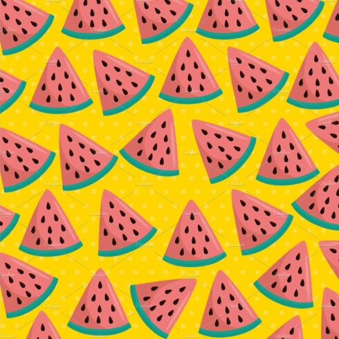 fresh watermelons sliceds pattern cover image.