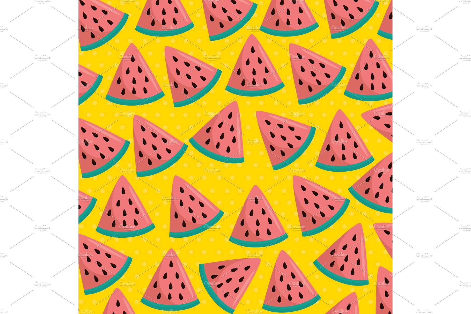 fresh watermelons sliceds pattern cover image.