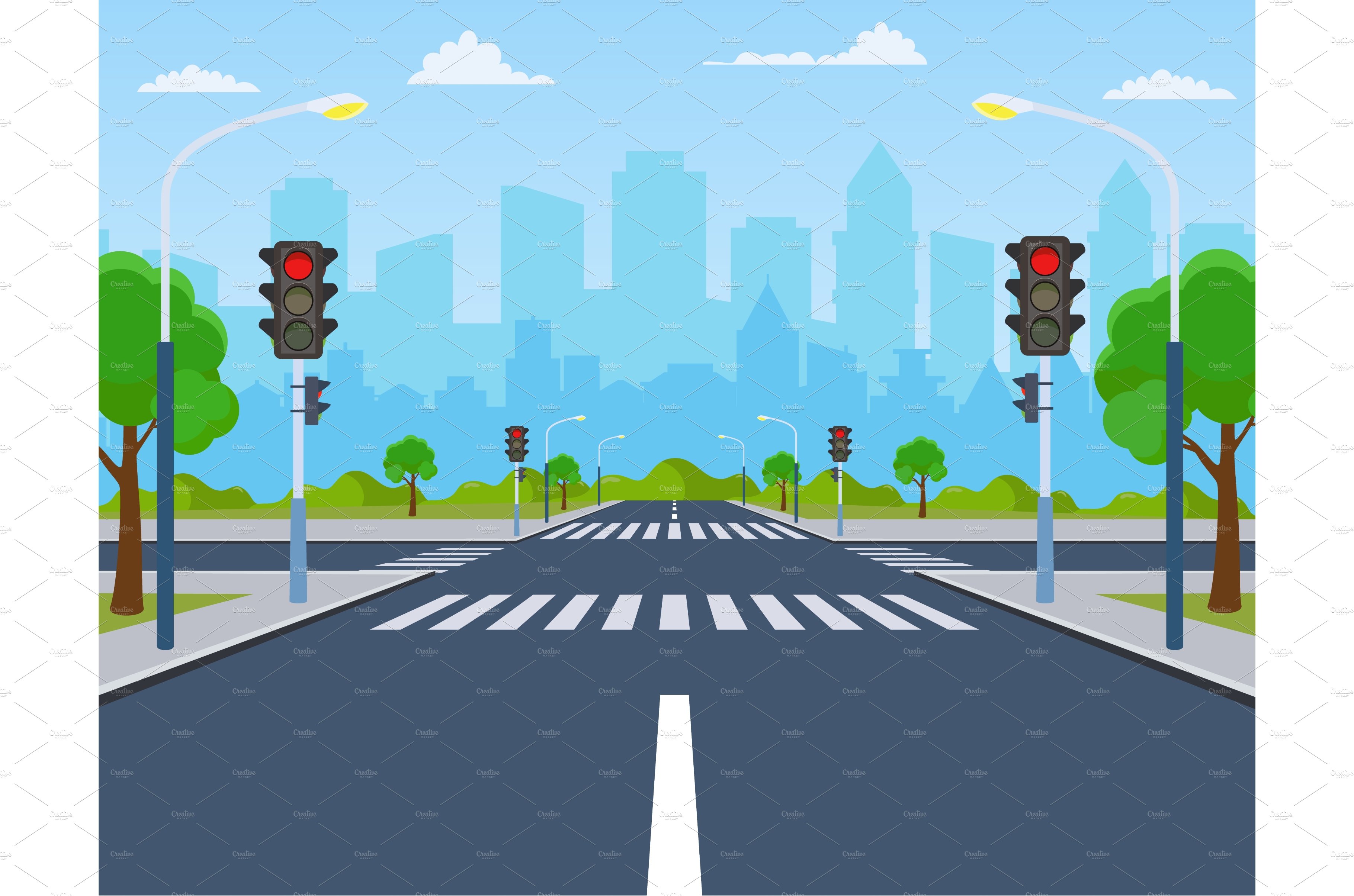 city with traffic lights cover image.