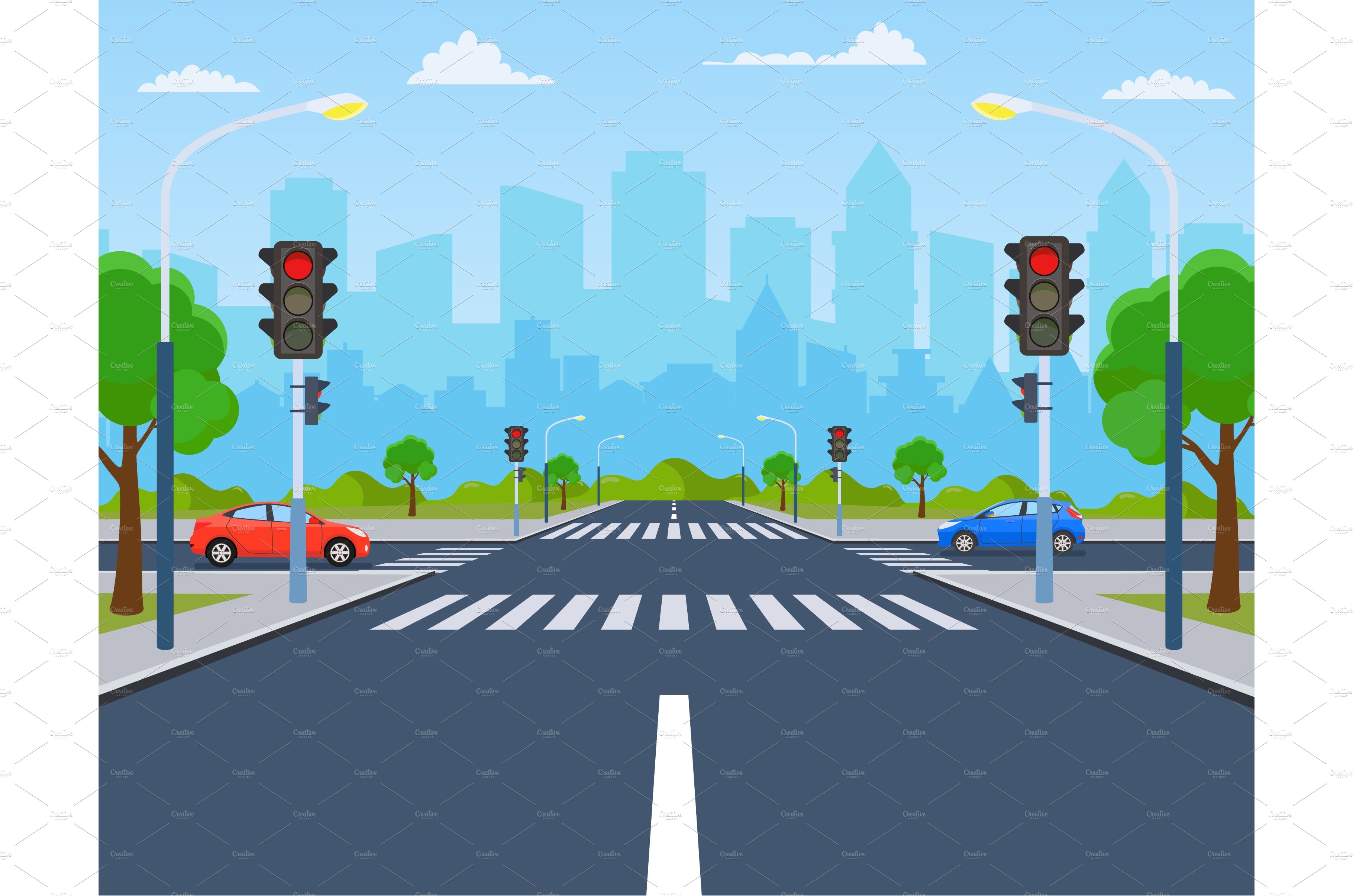 city with traffic lights cover image.