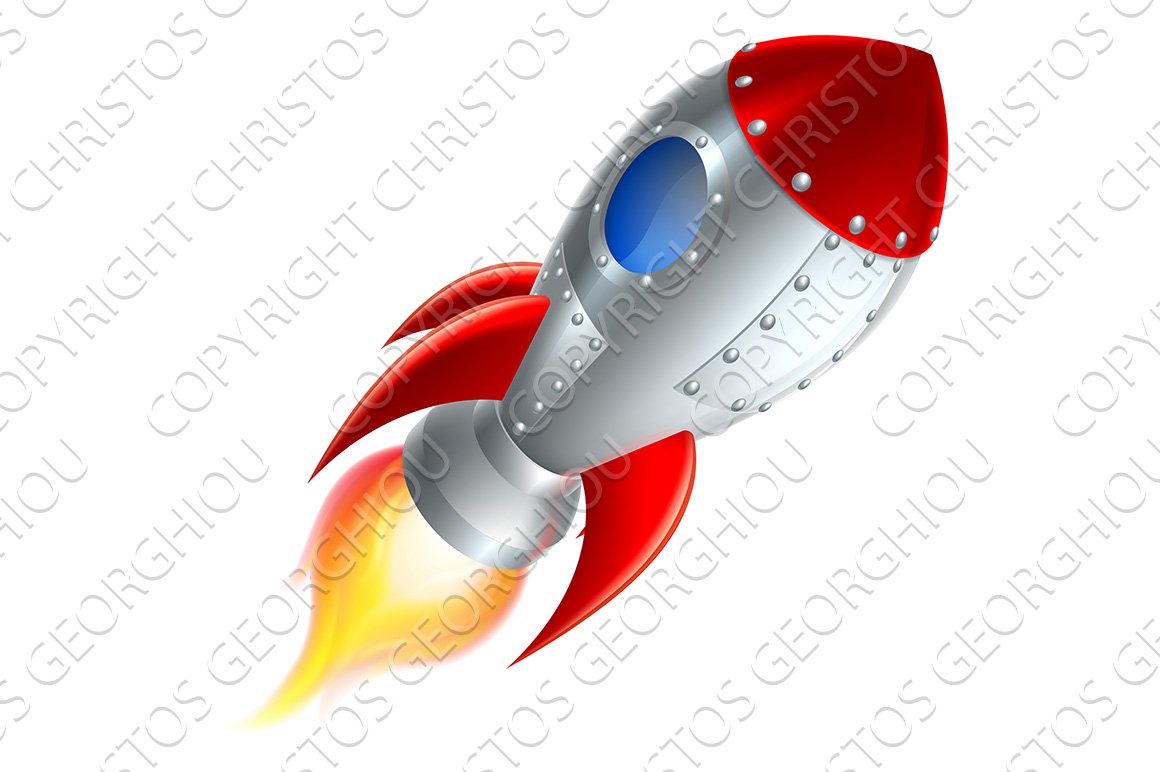 Rocket Space Ship Cartoon cover image.