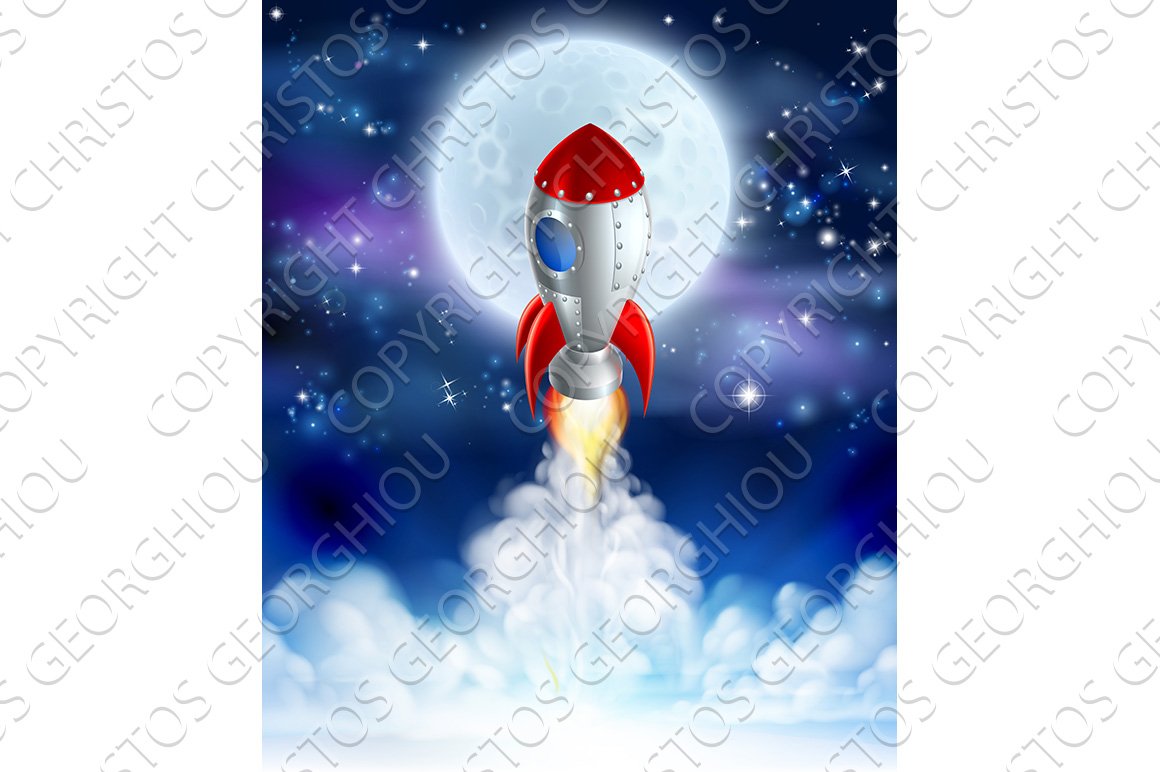 Cartoon Rocket Launch cover image.