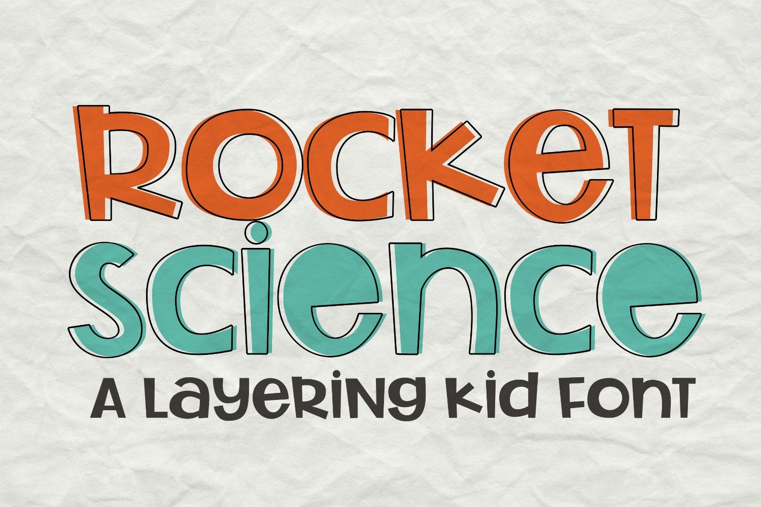 Rocket Science Layering Font cover image.
