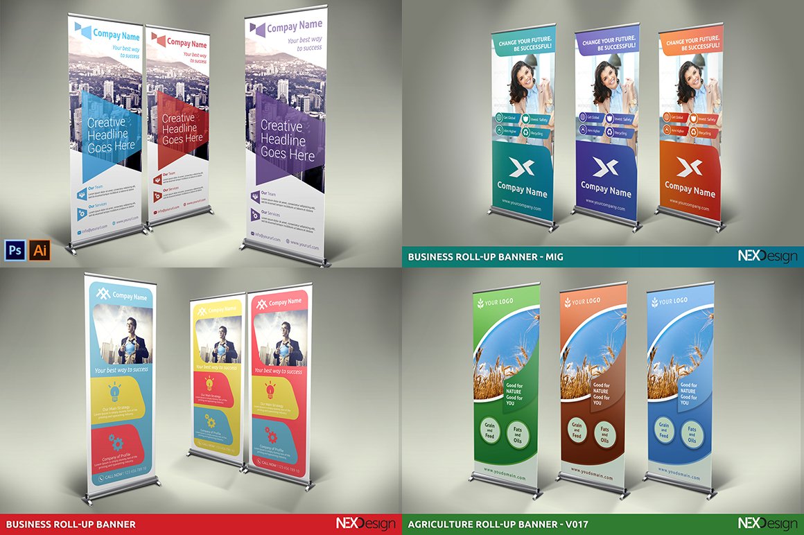 roll up banners bundle 9 713