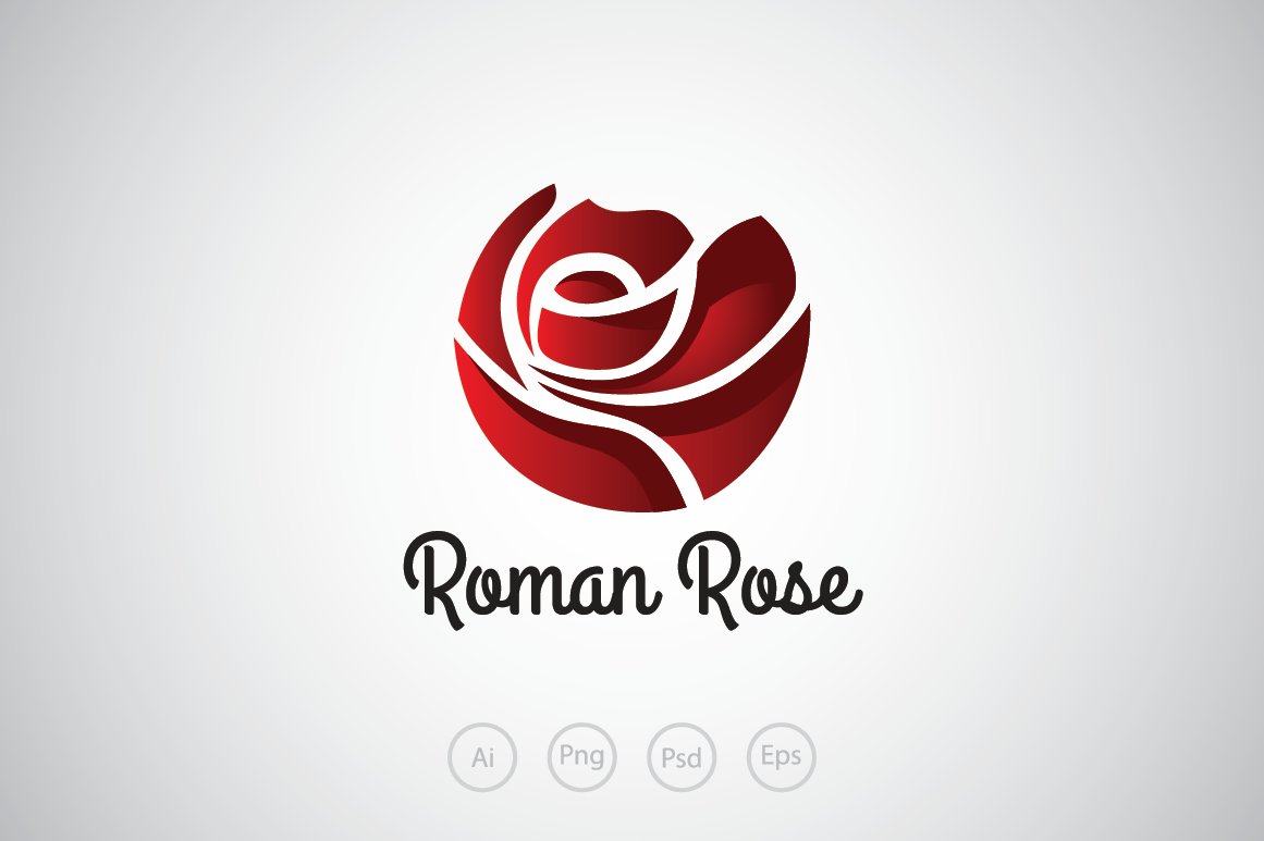 Romance Rose Logo Template cover image.