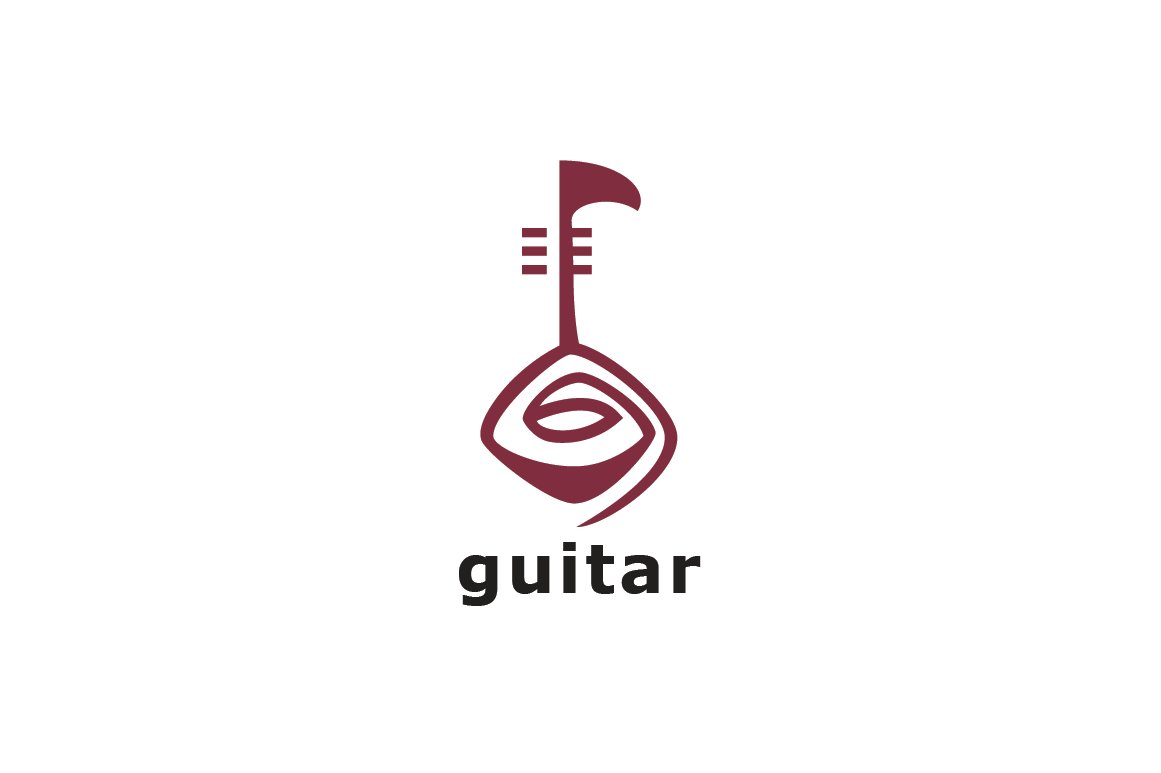 Rose Guitar Logo Template cover image.