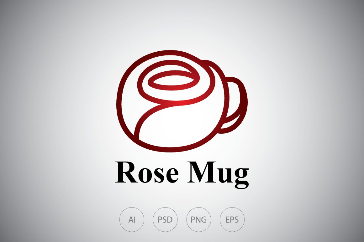 Rose Mug Logo Template cover image.