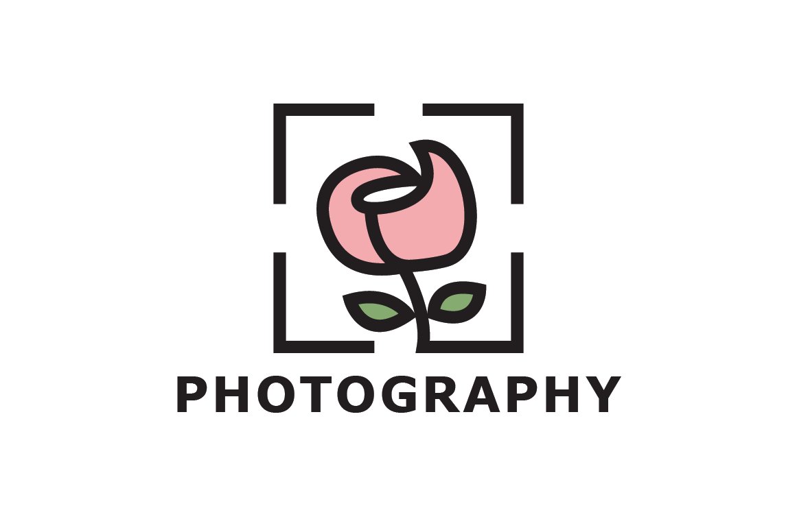 Pink Rose Photography Logo Template cover image.