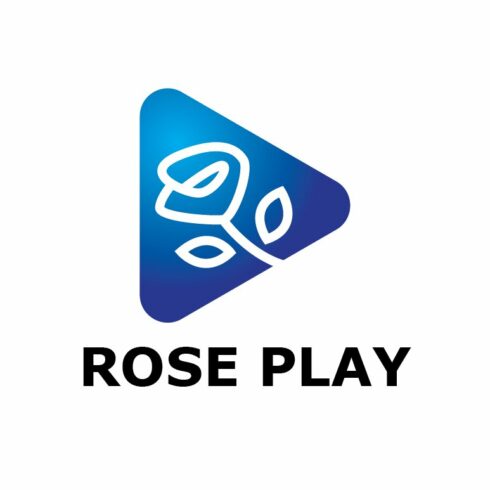 Rose Play Button Logo Template cover image.