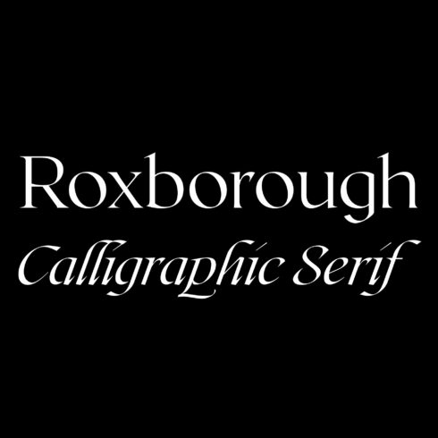 Roxborough CF calligraphy serif font cover image.