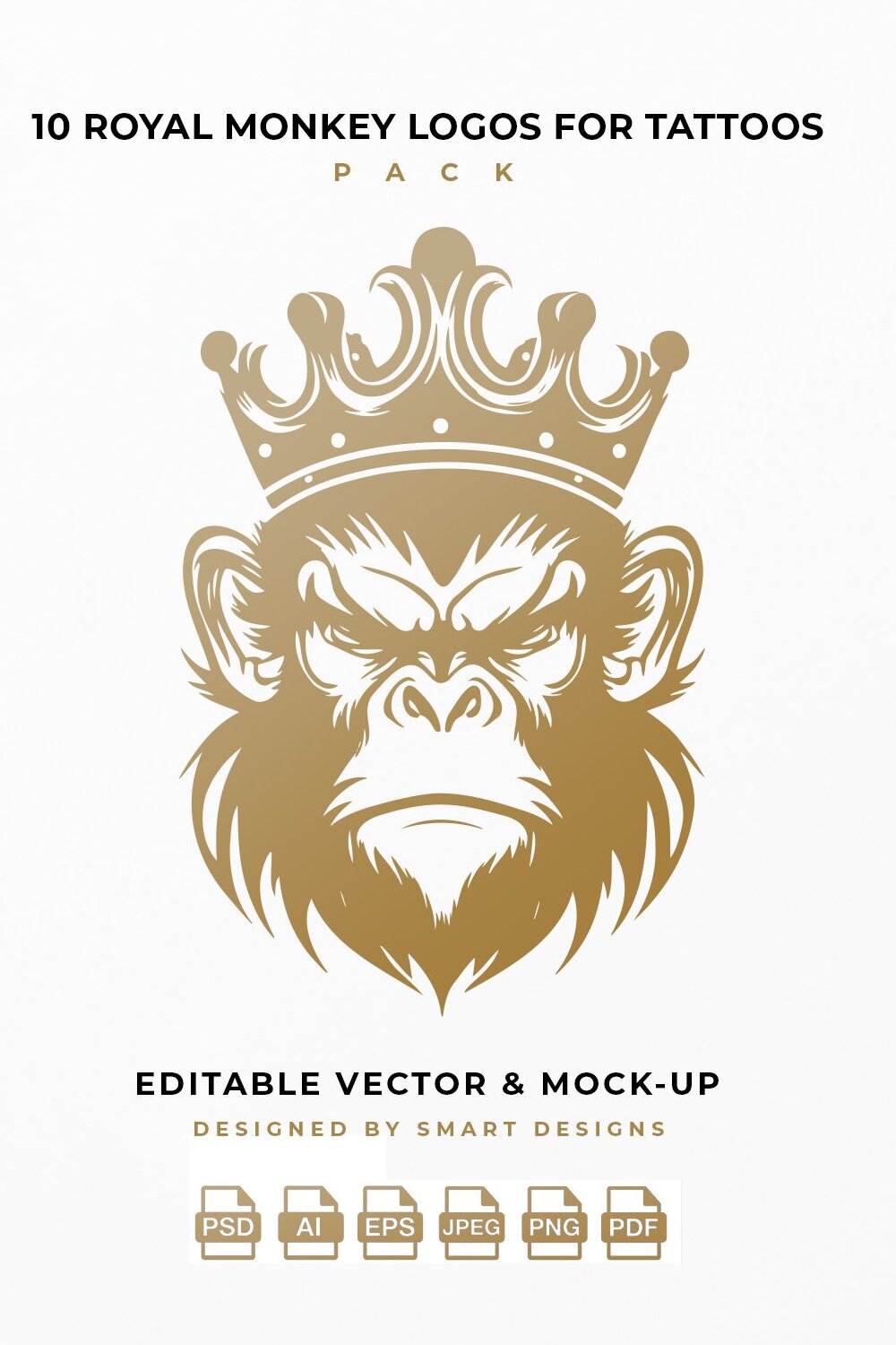 royal monkey logos for tattoos pack x10 2 847