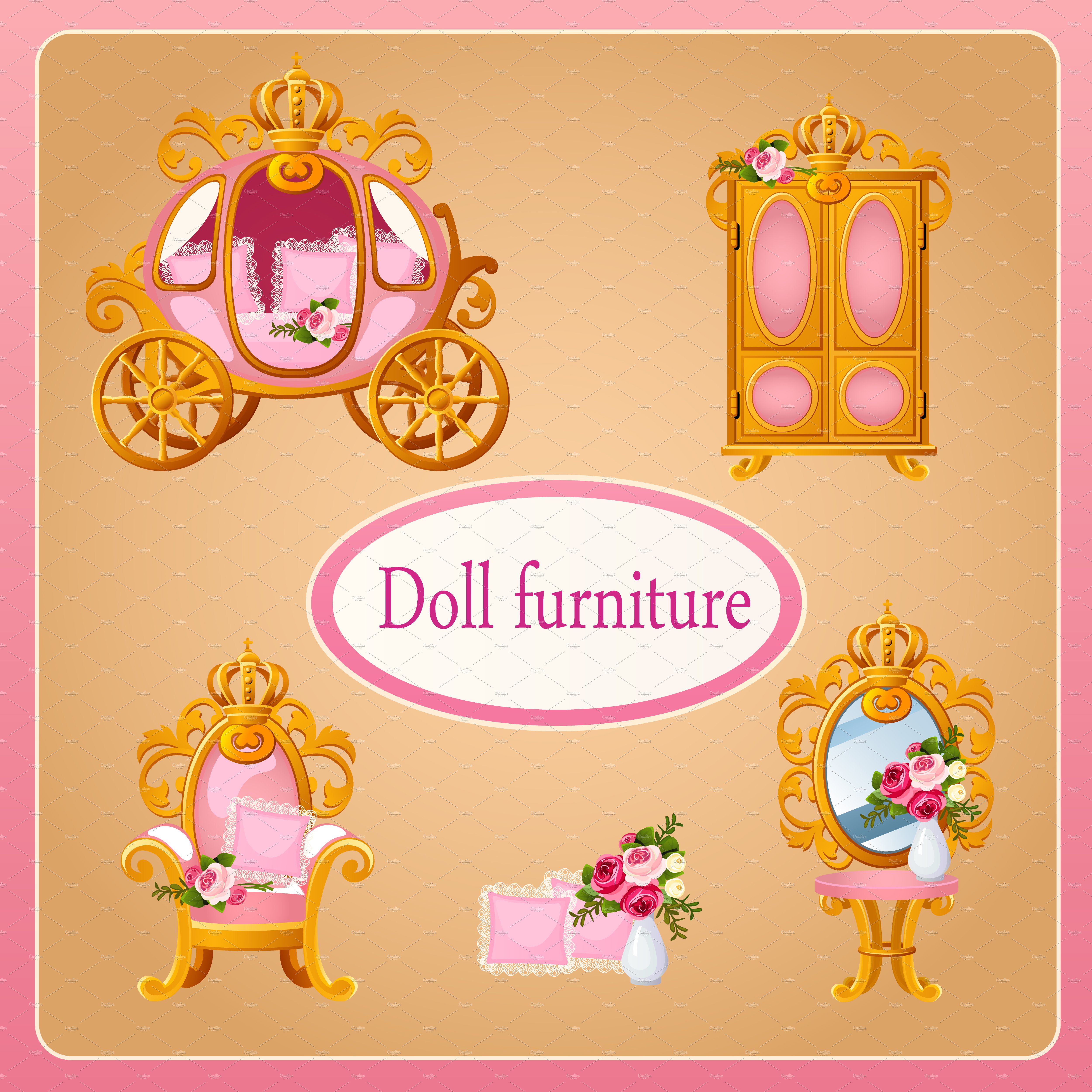 The image of dollhouse furniture preview image.