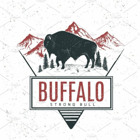 Old retro logo with bull buffalo cover image.