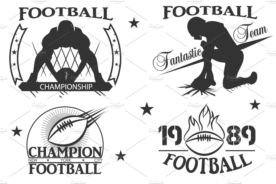 Rugby logos. football. vector cover image.