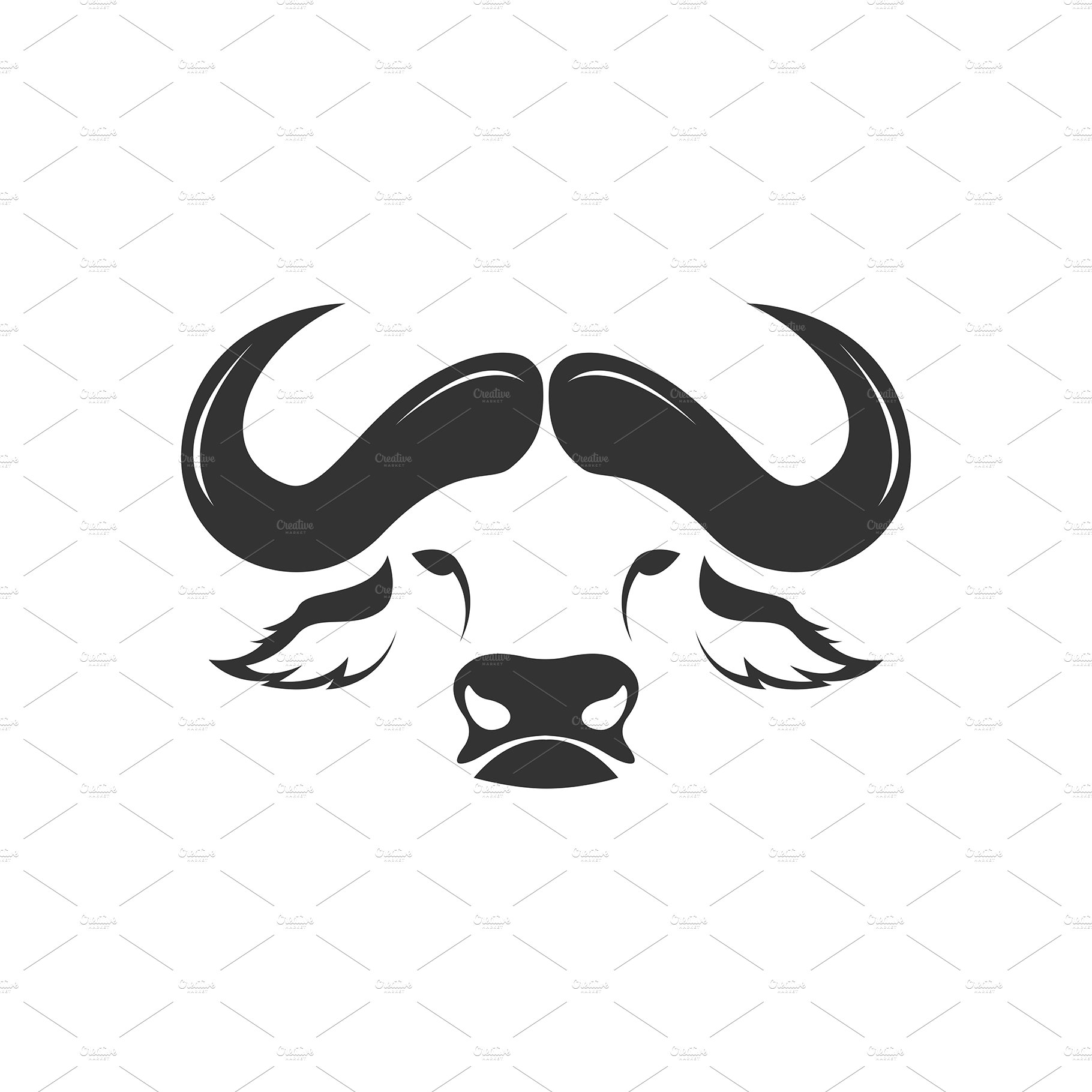 Vector of a bull head design. cover image.