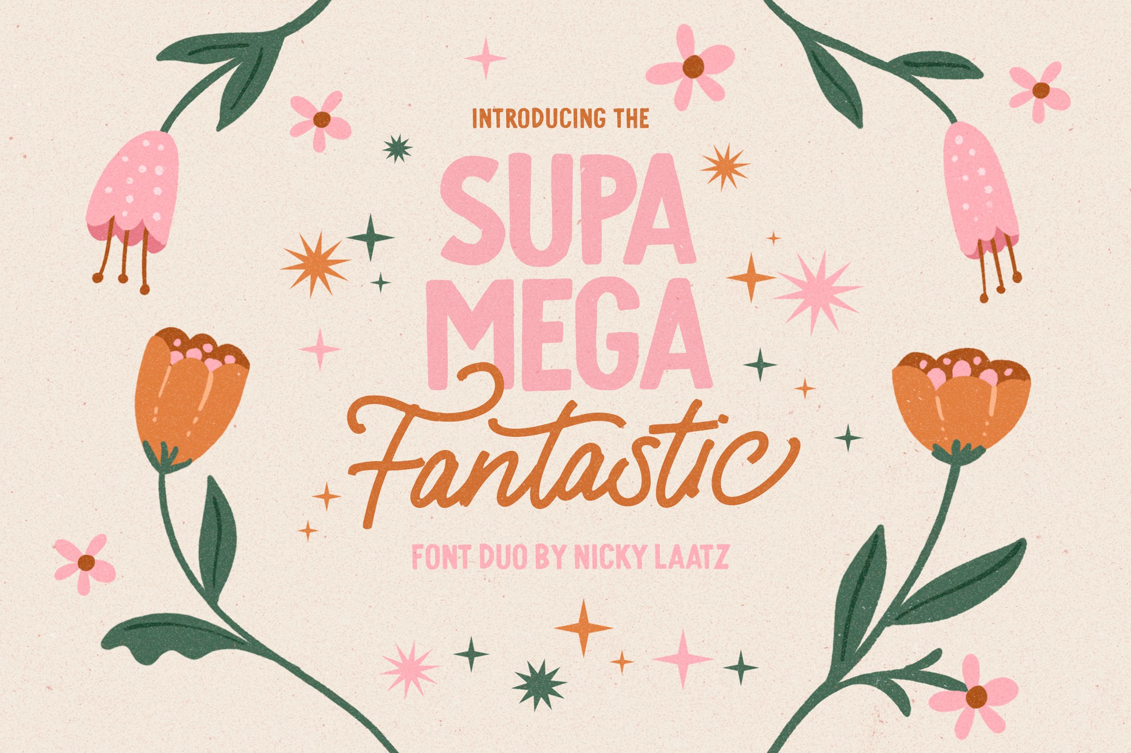 Supa Mega Fantastic Font Duo cover image.