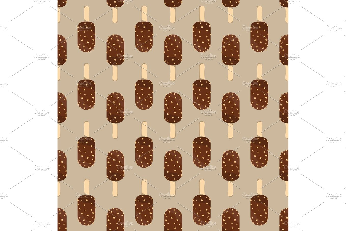 ice cream seamless pattern vector illustration icon isolated cartoon chocol... cover image.
